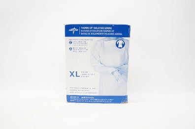 Medline NONTH200 Thumbs Up Isolation Gowns, Size: Extra Large, Blue - Pack of 15